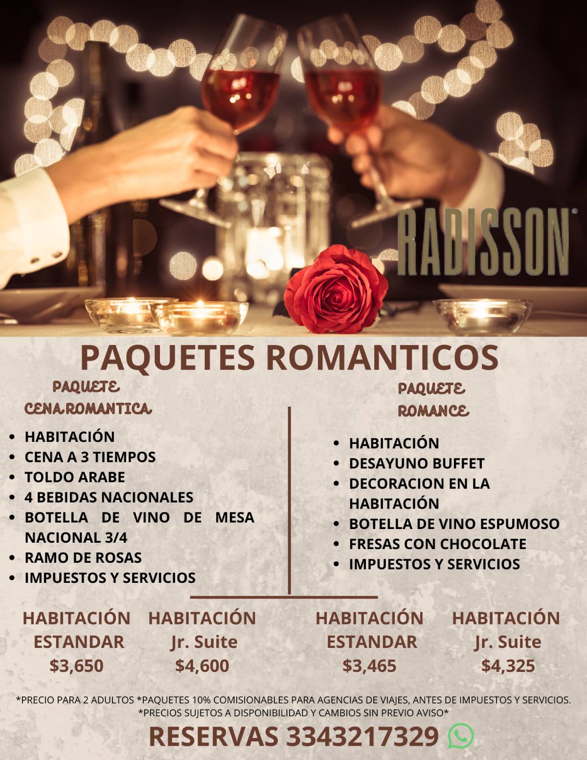 Oferta Especial Paquete Romántico